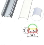 100 Cm Alüminyum Boş Kasa Led Profili Şeffaf