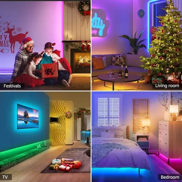 RGB Şerit Led Işık 256 renk Bluetooth Kontrol Set