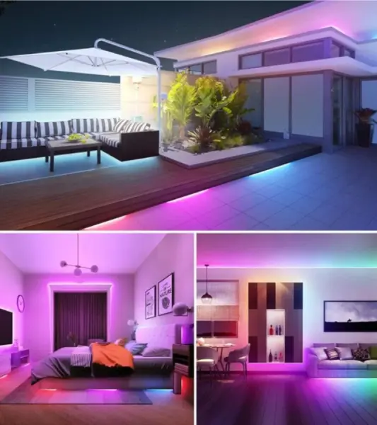 RGB Şerit Led Işık 256 renk Bluetooth Kontrol Set