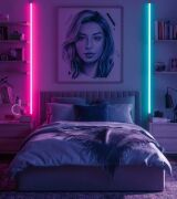 1 Metre Şeffaf RGB 16 Renk Kumandalı Çubuk Şerit Led Renk Değiştiren Led Işık SB-6540