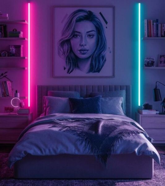 1 Metre Opak RGB 16 Renk Kumandalı Çubuk Şerit Led Renk Değiştiren Led Işık SB-6540