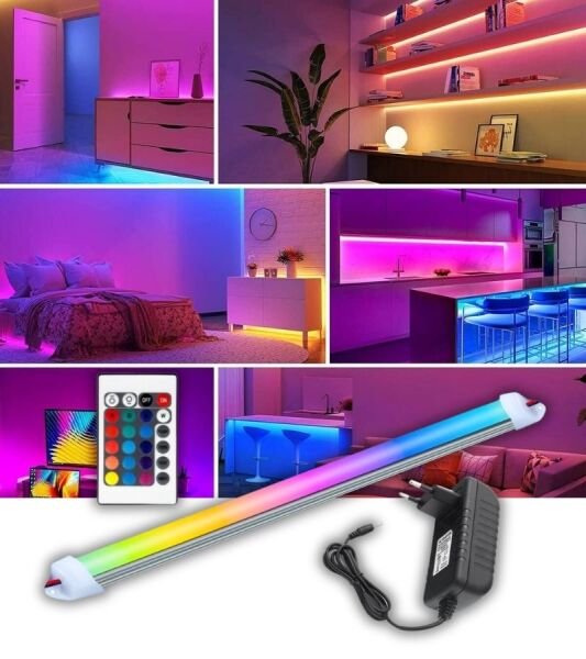 RGB Çubuk Bar Led Işık 16 Renk IR Kumandalı