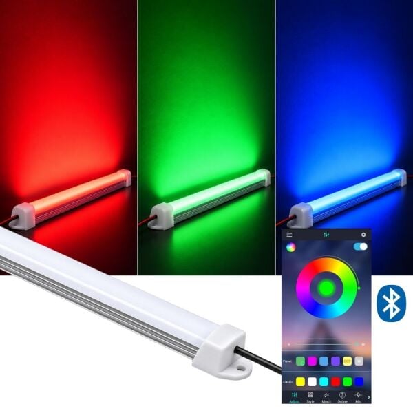 RGB Çubuk Bar LED Seti Bluetooth Kontrollü Renk Değiştiren LED Işık Dekoratif Aydınlatma SB-6543