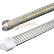 SB-6550 - 2 Adet Alüminyum Kasa Çubuk Led 12 Volt Beyaz Işık 50 Cm Opak Karavan Tekne Otomobil