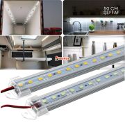 SB-6551 2 Adet Alüminyum Kasalı 5630 Bar Led 12 Volt Beyaz 50 Cm Şeffaf Karavan Tekne Otomobil