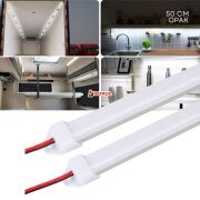 SB-6551 2 Adet Alüminyum Kasalı 5630 Bar Led 12 Volt Beyaz 50 Cm Opak Karavan Tekne Otomobil