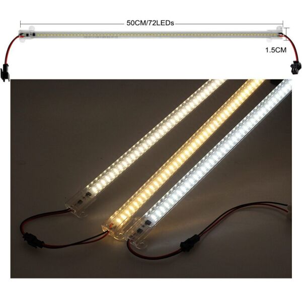 SB-6554 2 Adet 100 Cm 220v Şeffaf Çubuk Bar Led Gün Işığı