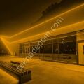 Neon Şerit Led 220v Esnek Dış Mekan, Bahçe, Açık Alan Dekoratif Aydınlatma Fişli 50 Metre - Amber