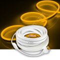 SB-6509 2 Metre Amber Işık Neon Led Şerit Dış Mekan Silikonlu Esnek Dekoratif Aydınlatma 220v Fişli