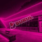 SB-6509 3 Metre Pembe Işık Neon Led Şerit Dış Mekan Silikonlu Esnek Dekoratif Aydınlatma 220v Fişli