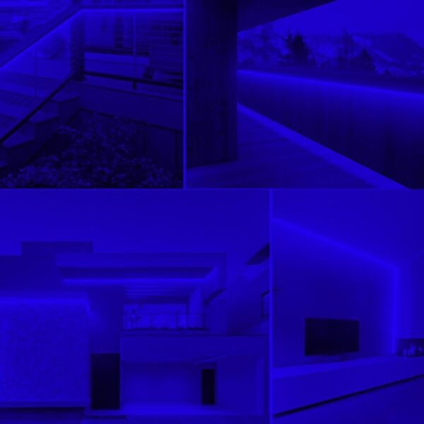 Neon Şerit Led 220v Esnek Dış Mekan, Bahçe, Açık Alan Dekoratif Aydınlatma Fişli 50 Metre - Mavi