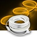 Neon Şerit Led 220v Esnek Dış Mekan, Bahçe, Açık Alan Dekoratif Aydınlatma Fişli 40 Metre - Amber