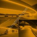 Neon Şerit Led 220v Esnek Dış Mekan, Bahçe, Açık Alan Dekoratif Aydınlatma Fişli 40 Metre - Amber