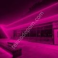 Neon Şerit Led 220v Esnek Dış Mekan, Bahçe, Açık Alan Dekoratif Aydınlatma Fişli 15 Metre - Pembe