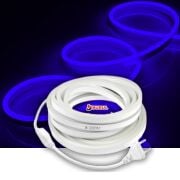 SB-6509 20 Metre Mavi Işık Neon Led Şerit Dış Mekan Silikonlu Esnek Dekoratif Aydınlatma 220v Fişli