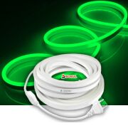 SB-6509 25 Metre Yeşil Işık Neon Led Şerit Dış Mekan Silikonlu Esnek Dekoratif Aydınlatma 220v Fişli