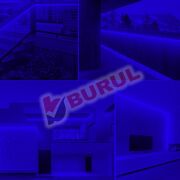 SB-6509 30 Metre Mavi Işık Neon Led Şerit Dış Mekan Silikonlu Esnek Dekoratif Aydınlatma 220v Fişli