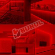 SB-6509 40 Metre Kırmızı Işık Neon Led Şerit Dış Mekan Silikonlu Esnek Dekoratif Aydınlatma 220v Fişli