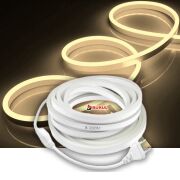 SB-6509 50 Metre Gün ışığı Neon Led Şerit Dış Mekan Silikonlu Esnek Dekoratif Aydınlatma 220v Fişli