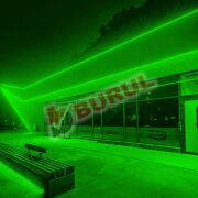 SB-6509 50 Metre Yeşil Işık Neon Led Şerit Dış Mekan Silikonlu Esnek Dekoratif Aydınlatma 220v Fişli