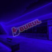 SB-6509 50 Metre Mavi Işık Neon Led Şerit Dış Mekan Silikonlu Esnek Dekoratif Aydınlatma 220v Fişli