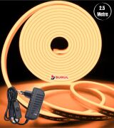 2.5 Metre Amber Işık Esnek Neon Led Şerit Butonlu Dekoratif Aydınlatma Seti SB-6536
