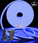 2.5 Metre Mavi Işık Esnek Neon Led Şerit Butonlu Dekoratif Aydınlatma Seti SB-6536