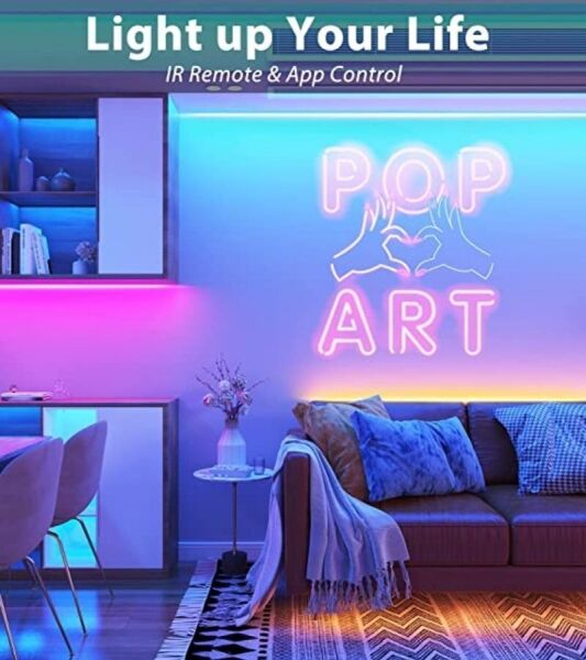 5 Metre Beyaz Işık Esnek Neon Led Şerit Butonlu Dekoratif Aydınlatma Seti SB-6535