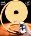 2.5 Metre Amber Işık Esnek Neon Led Şerit Dimmer Kumandalı Dekoratif Aydınlatma Seti SB-6538