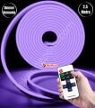 2.5 Metre Mor Işık Esnek Neon Led Şerit Dimmer Kumandalı Dekoratif Aydınlatma Seti SB-6538