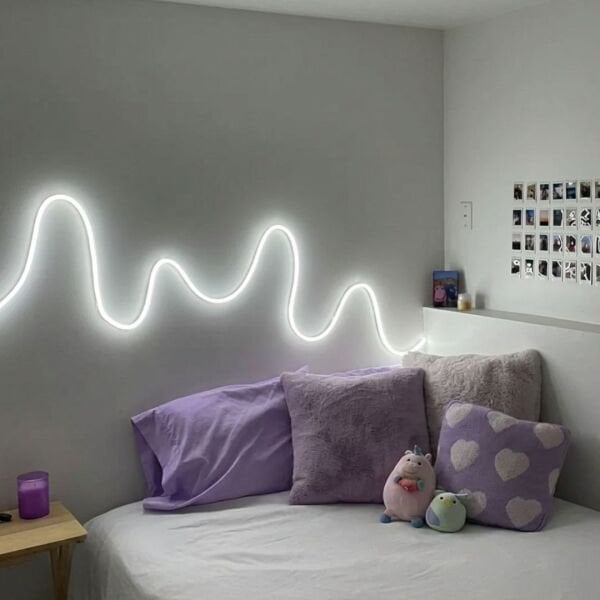 5 Metre Esnek Neon Led Şerit Dimmer Kumandalı Dekoratif Aydınlatma Seti