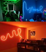 5 Metre Yeşil Işık Esnek Neon Led Şerit Dimmer Kumandalı Dekoratif Aydınlatma Seti SB-6537