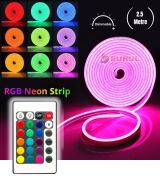2.5 Metre 16 Renk Kumandalı Renk Değiştiren RGB Neon Led Şerit Işık Seti SB-6560