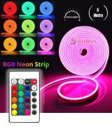 5 Metre 16 Renk Kumandalı Renk Değiştiren RGB Neon Led Şerit Işık Seti SB-6560
