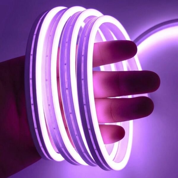 Neon Led Şerit Işık 5 Metre Dimmer Buton Dekoratif Ambiyans Aydınlatma Mor
