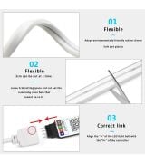 5 Metre Sese Duyarlı ve Kumandalı Rgb Neon Led SB-6561