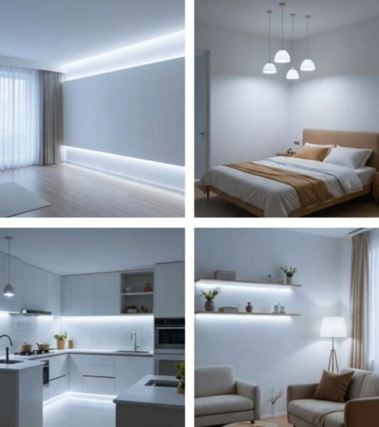 5 Metre Şerit Led Işık Dimmer Kumandalı Mutfak Tezgah Çalışma Masası Raf Işık Beyaz