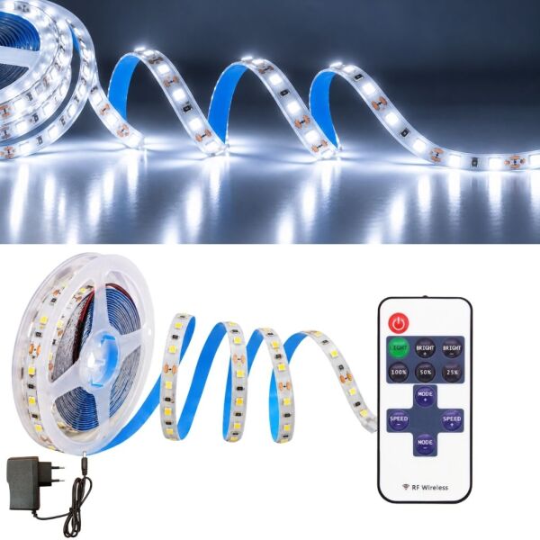 Şerit LED Kumandalı Dimmerli 5 Metre Mutfak Dolabı Tezgah Altı Aydınlatma LED Işık SB-6557 Beyaz