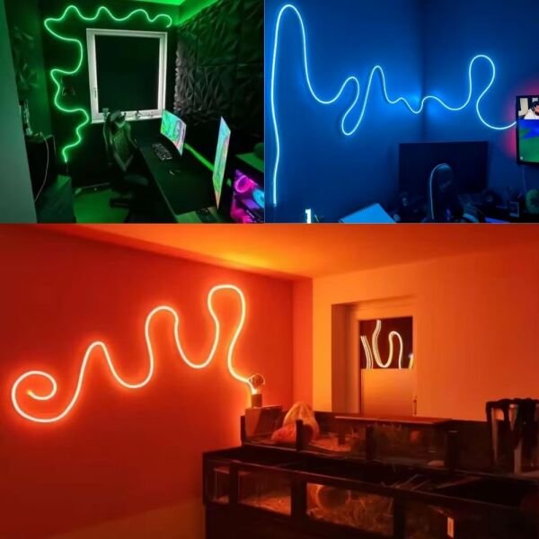 RGB Neon Led Şerit 20 Renk Rf Kumandalı