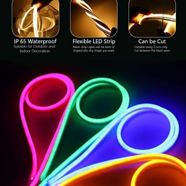 RGB Neon Led Şerit 20 Renk Rf Kumandalı