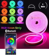 5 Metre 256 Renk Bluetooth Kontrol Renk Değiştiren RGB Neon Led Şerit Işık Seti SB-6563