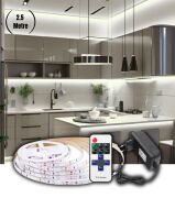 2.5 Metre Beyaz Şerit Led Işık Dimmer Kumandalı Mutfak Tezgah Çalışma Masası Raf Işık SB-6557