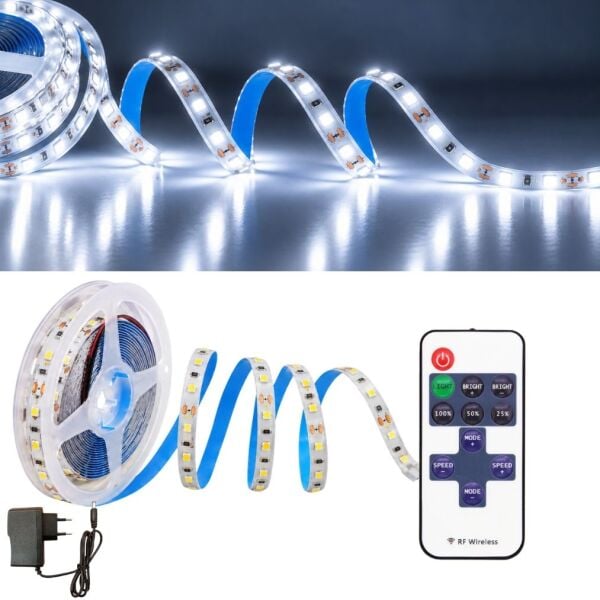 Şerit LED Kumandalı Dimmerli 5 Metre Mutfak Dolabı Tezgah Altı Aydınlatma LED Işık SB-6557