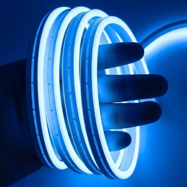 5 Metre Esnek Neon Led Şerit Dimmer Kumandalı Dekoratif Aydınlatma Seti Mavi