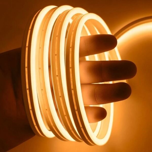 5 Metre Esnek Neon Led Şerit Dimmer Kumandalı Dekoratif Aydınlatma Seti Amber