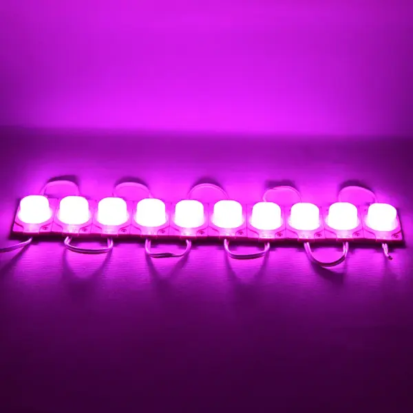 1.5w Dik Açı Mercekli Pembe Reklamcı Modül Led Parmak Led Lamba 12 Volt 20 Adet