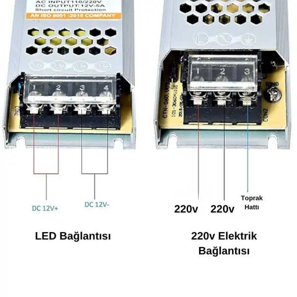Tavan Gizli Işık Bandı Gün Işığı Şerit Led Aydınlatma Seti Trafolu 25 Metre
