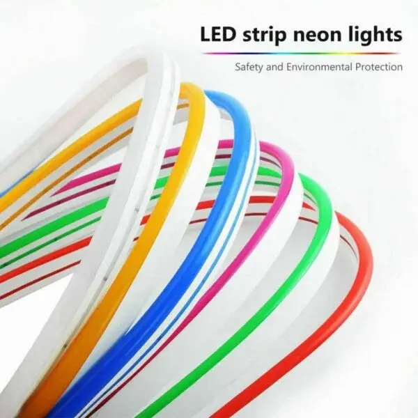 5 Metre Esnek Neon Led Şerit 12 Volt 6x12mm Mavi