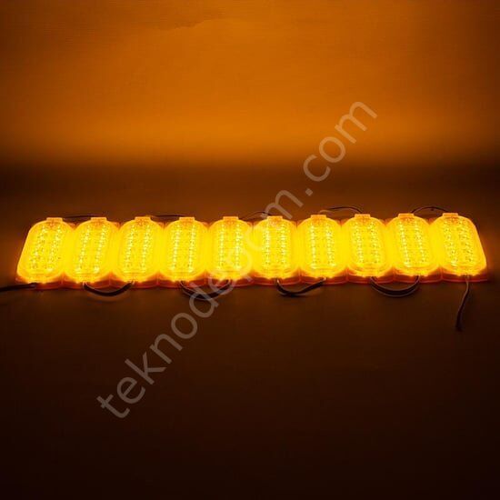 2.4w Mercekli Modül Led Amber 12 Volt