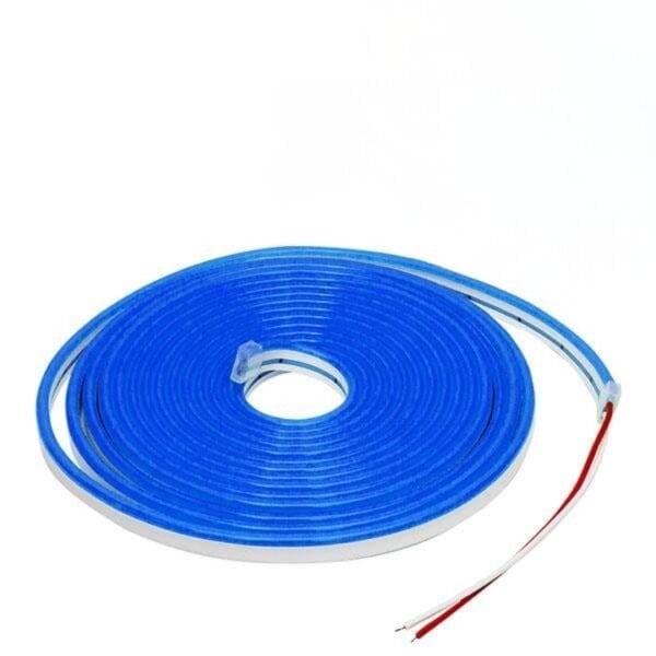 5 Metre Esnek Neon Led Şerit 12 Volt 6x12mm Mavi